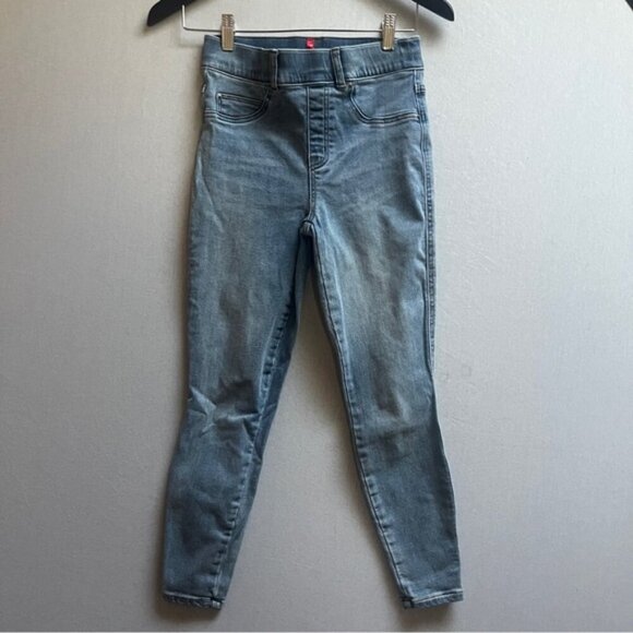 Spanx skinny leg pull on denim jeans Sz S - Picture 2 of 11